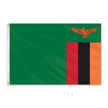 Zambia Outdoor Nylon Flag 4'x6'